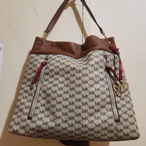 Michael Kors LEX Signature Convertible Hobo Shoulder Bag